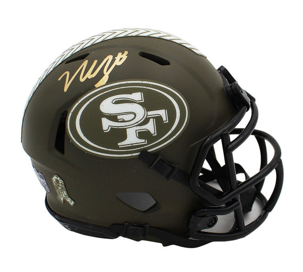 Nick Bosa Signed San Francisco 49ers Speed Salute to Service NFL Mini Helmet