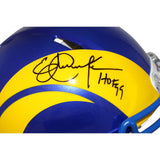 Eric Dickerson Autographed Los Angeles Rams Authentic Helmet HOF BAS 42344