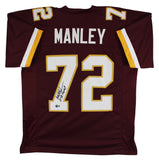 Dexter Manley "2x SB Champ" Authentic Signed Maroon Pro Style Jersey BAS Witness