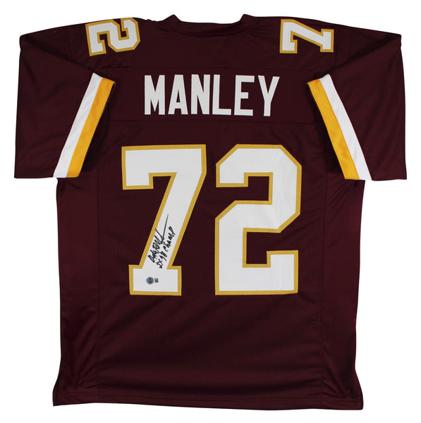 Dexter Manley "2x SB Champ" Authentic Signed Maroon Pro Style Jersey BAS Witness