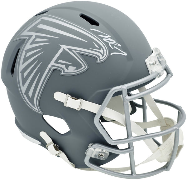 MICHAEL VICK AUTOGRAPHED FALCONS SLATE GRAY FULL SIZE HELMET BECKETT 243610