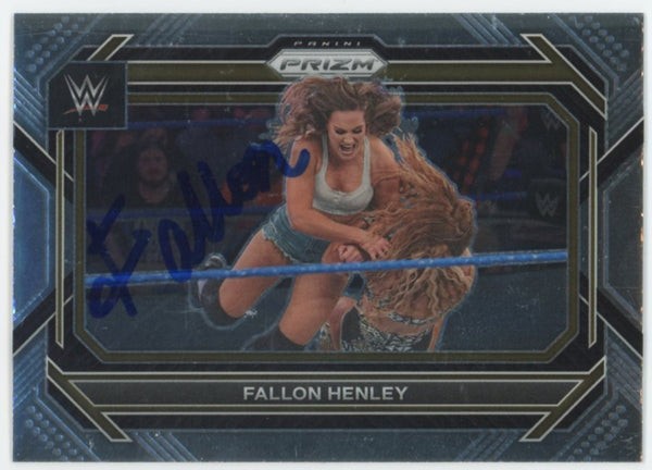 Fallon Henley WWE Authentic Signed 2023 Panini Prizm #22 Card BAS #BS86808