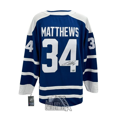 Auston Matthews Autographed Toronto 2022-23 Reverse Retro Hockey Jersey-Fanatics