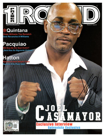 Joel Casamayor Autographed Signed Primer Round Magazine Beckett BAS QR #BH26932