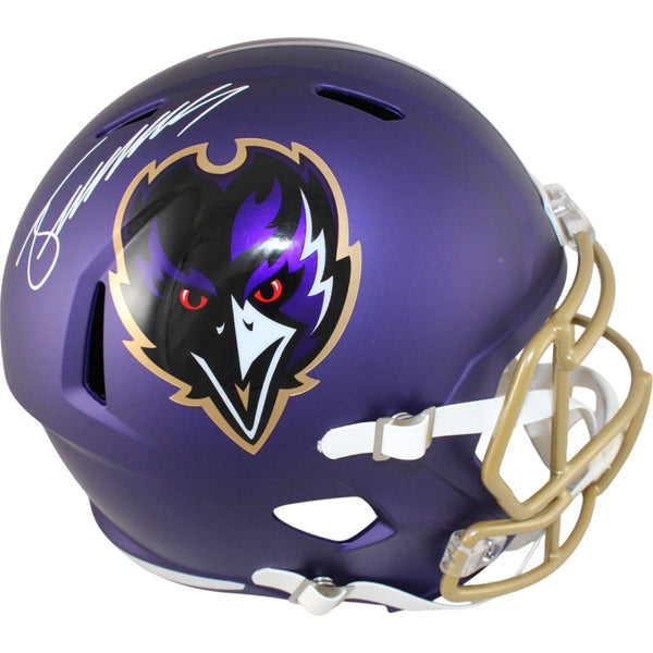 Zay Flowers Autographed/Signed Baltimore Ravens F/S Helmet 24 Alt Beckett 51157