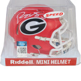 Roquan Smith Autographed/Signed Georgia Bulldogs Mini Helmet Beckett 53943