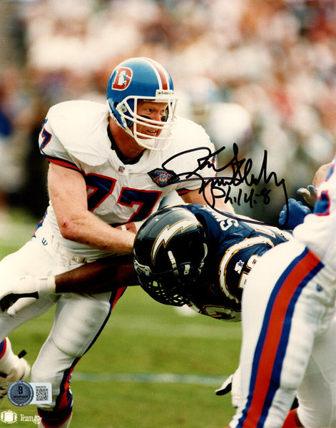 Karl Mecklenburg Signed Denver Broncos 8x10 Photo As Is Beckett 45204