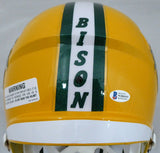 TREY LANCE AUTOGRAPHED NORTH DAKOTA STATE YELLOW FULL SIZE HELMET BECKETT 191978