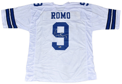TONY ROMO AUTOGRAPHED DALLAS COWBOYS #9 WHITE JERSEY BECKETT