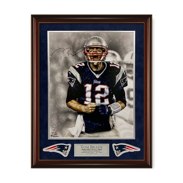 Tom Brady Signed Autographed 16x20 Photograph Framed To 23x29 Fanatics