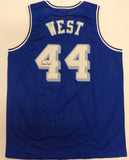 Los Angeles Lakers Jerry West Autographed Signed Blue Jersey JSA #WIT373377