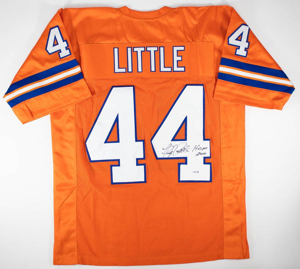 Floyd Little Signed Denver Broncos Jersey Inscribed HOF 2010 (JSA COA)All Pro RB