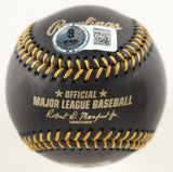 Sammy Sosa Signed OML Black Leather Baseball (Beckett) Chicago Cubs Slugger / OF