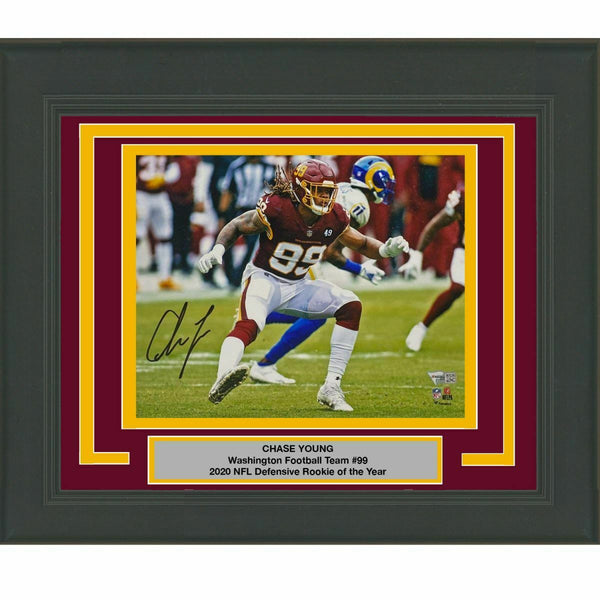 FRAMED Autographed/Signed CHASE YOUNG Washington 8x10 Photo Fanatics COA Auto