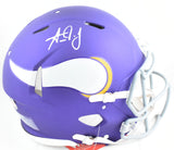 Aaron Jones Signed Vikings F/S Tribute Speed Authentic Helmet - Beckett W Holo