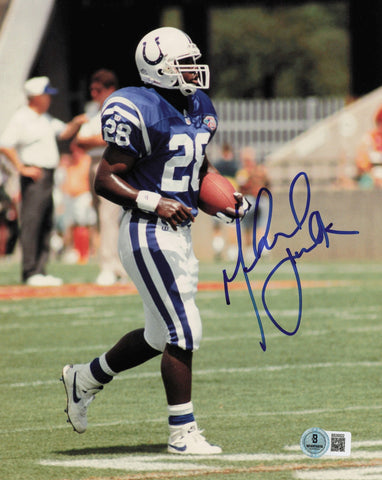 Marshall Faulk Autographed 8x10 Photo Indianapolis Colts Beckett BAS QR #BS32022