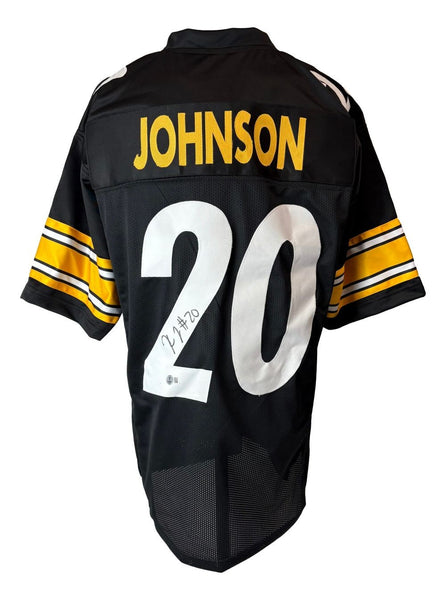 Kaleb Johnson Pittsburgh Signed Black Football Jersey BAS