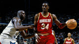 Hakeem Olajuwon Signed Spaulding NBA Basketball (Fanatics) Houston Rocket Center