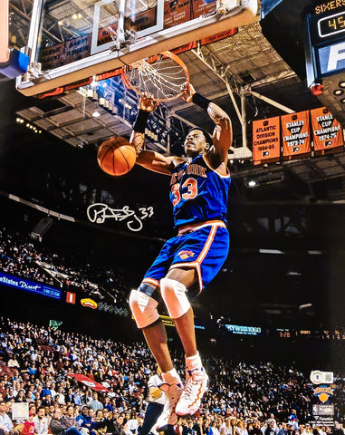 PATRICK EWING AUTOGRAPHED SIGNED 16X20 PHOTO KNICKS DUNK BECKETT WITNESS 214822
