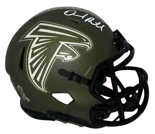 DESMOND RIDDER SIGNED ATLANTA FALCONS SALUTE TO SERVICE MINI HELMET BECKETT