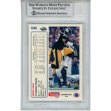 Merril Hoge Signed Pittsburgh Steelers 91 Upper Deck Card Slab Beckett 56129