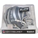 Ja'Marr Chase Autographed Cincinnati Bengals Slate Mini Helmet Beckett 53643