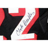Clyde Drexler Autographed/Signed Pro Style Black Jersey JSA 43520