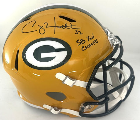 Packers CLAY MATTHEWS Signed Full Size Replica Speed Helmet AUTO w/ SB XLV - BAS