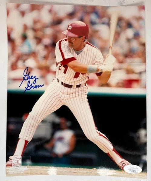 Greg Gross Autographed 8x10 Photo -- Philadelphia Phillies | JSA COA