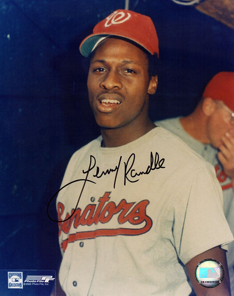 Lenny Randle Signed Senators Standing Pose 8x10 Photo - (SCHWARTZ COA)
