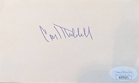 Carl Hubbell Autographed 3x5 Signed Index Card JSA COA