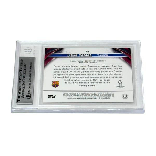lamine yamal graded card Lamine Yamal Signed 2023-24 Topps UCC Rookie Card Inferno Foil