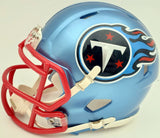 RYAN TANNEHILL AUTOGRAPHED TITANS FLASH BLUE SPEED MINI HELMET BECKETT QR 197225