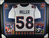 Von Miller Autographed/Signed Pro Style Framed White XL Jersey Beckett 36209