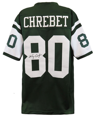 Wayne Chrebet (JETS) Signed Green Custom Football Jersey - (SCHWARTZ COA)