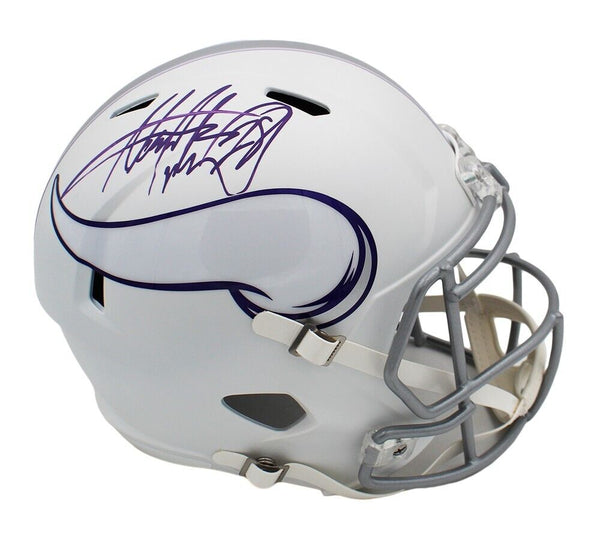 Adrian Peterson Signed Minnesota Vikings Speed Full Size Alt White NFL Helmet