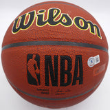 John Stockton Autographed Basketball Utah Jazz (Smudged) Beckett QR #1W271720