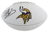 Vikings Daunte Culpepper Signed Rawlings White Panel Logo Football BAS Witnessed