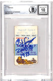 OJ Simpson Signed 11/04/73 Ticket Stub Insc. Grade 10 Auto Beckett 42719