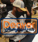 Ty Law Autographed/Signed Hall Of Fame Mini Helmet HOF BAS 33223