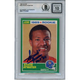 Steve Atwater Signed 1989 Score #263 Slab Trading Card HOF 10 Auto Beckett 49060