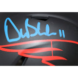 Drew Bledsoe Signed New England Patriots Eclipse Mini Helmet Beckett 42401