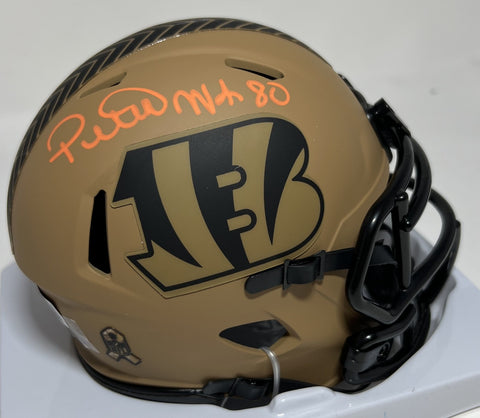 Bengals PETER WARRICK Signed Riddell 2023 SALUTE Speed Mini Helmet AUTO - BAS
