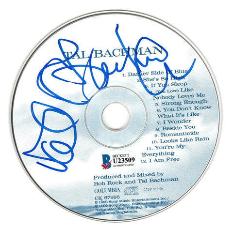 Tal Bachman Autographed Tal Bachman CD With Cover Beckett Authenticated