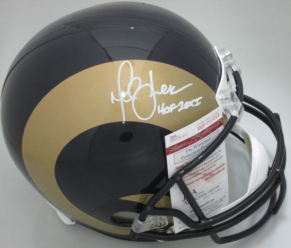 Rams MARSHALL FAULK Signed Full Size Replica Helmet AUTO w/ "HOF 2011" - JSA