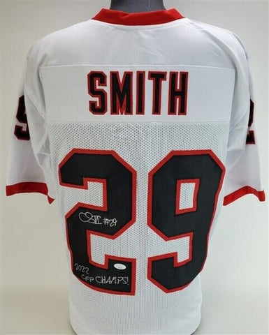 Christopher Smith Signed Georgia Bulldog Jersey "2022 CFP Champs!" (JSA COA) D.B