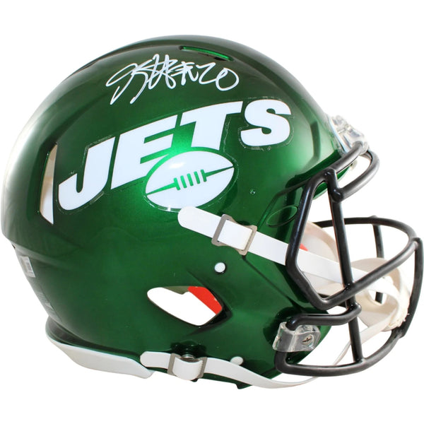 Breece Hall Autographed New York Jets 19-23 TB Helmet Proline Beckett 58535