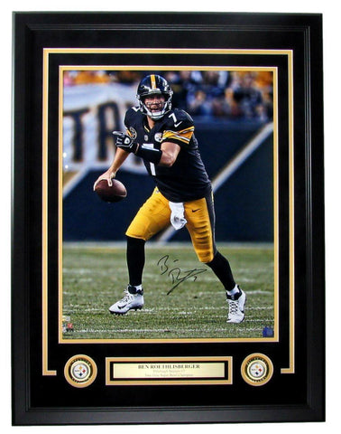 Ben Roethlisberger Signed 16x20 Photo Pittsburgh Steelers Framed Fanatics 173383