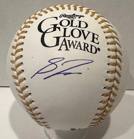 Brewers SAL FRELICK Signed Official MLB Gold Glove Logo Baseball AUTO - BAS
