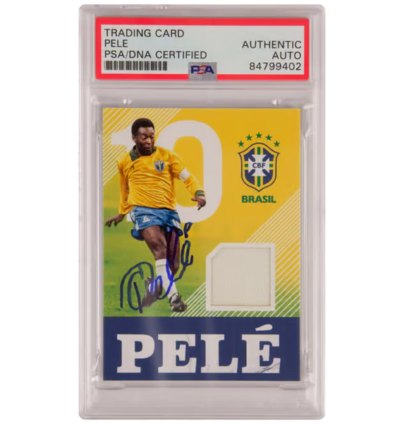 Pele Signed 2017 Panini Nobility Match Worn Patch - PSA Authentic